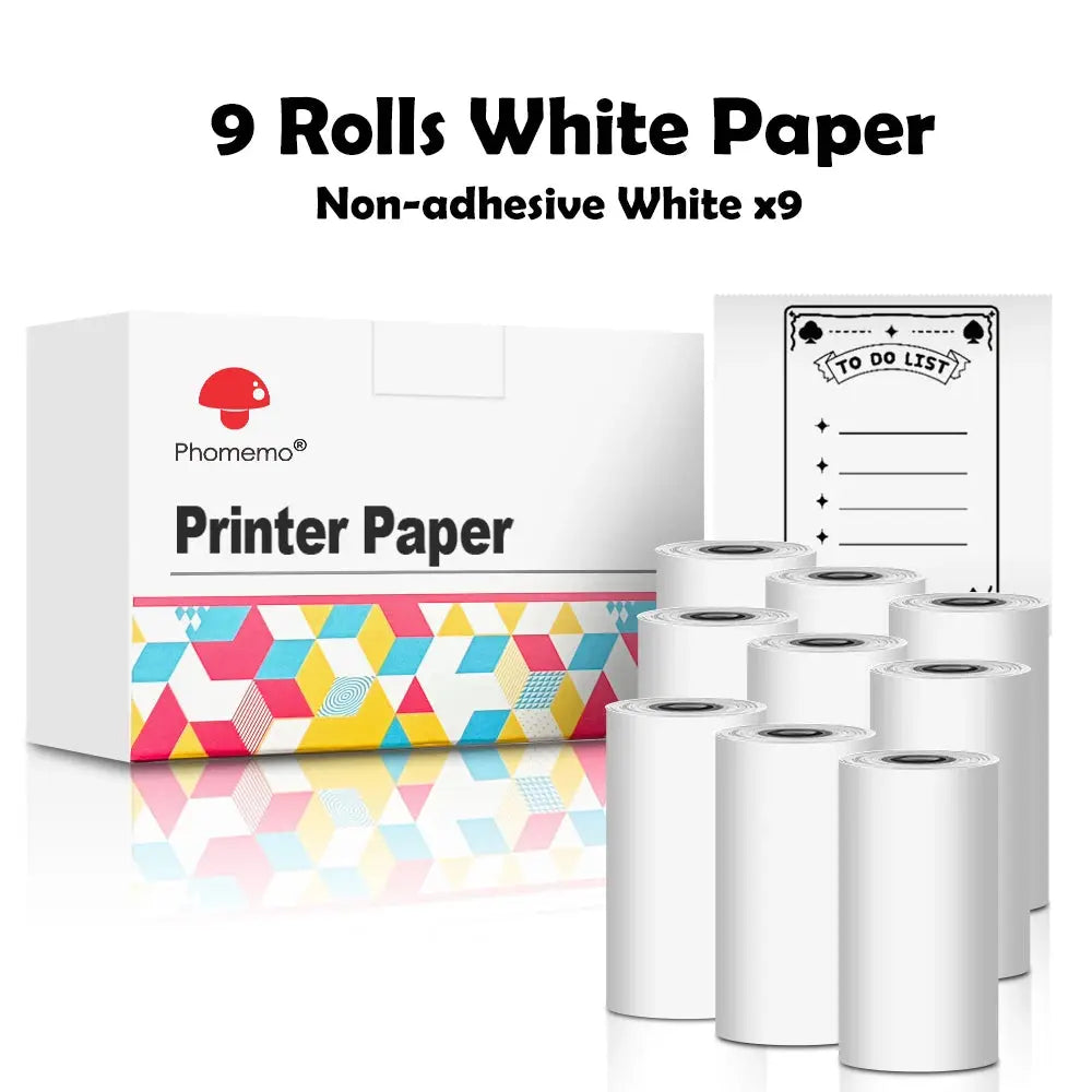 Phomemo T02 mini Drucker M02X Ersatzrollen: Selbstklebendes Transparentpapier für Etiketten, ideal für DIY-Fotos, Texte und Notizen Phomemo T02 mini Drucker M02X Ersatzrollen: Selbstklebendes Transparentpapier für Etiketten, ideal für DIY-Fotos, Texte und Notizen